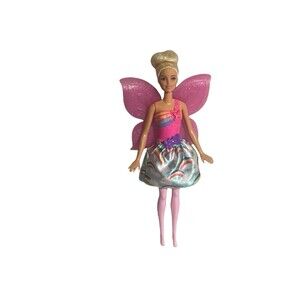 2019 Barbie Dreamtopia Rainbow Cove Fairy Doll Butterfly Pink Wings Works 12”